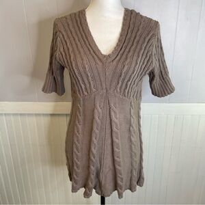 Pure Handknit Beige Sweater Size: M/ L